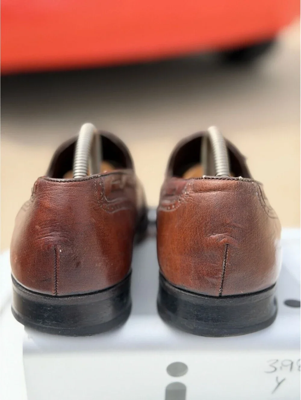 Florsheim Vintage Brown Leather Tassel Wingtip Loafers Size 10.5 D